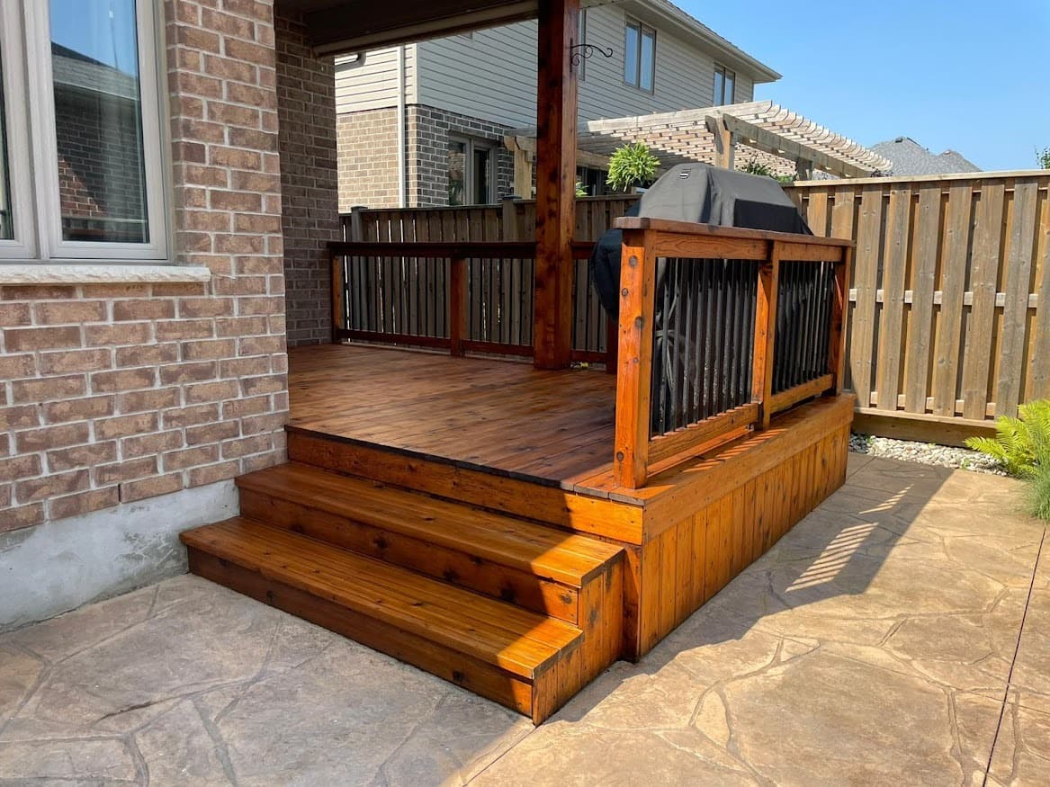 Professional deck preparation and sanding in Burlington